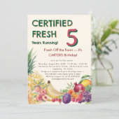 Fresh Off the Farm 5歳の誕生日ファーマーズマーケット 招待状 (スタンド正面)
