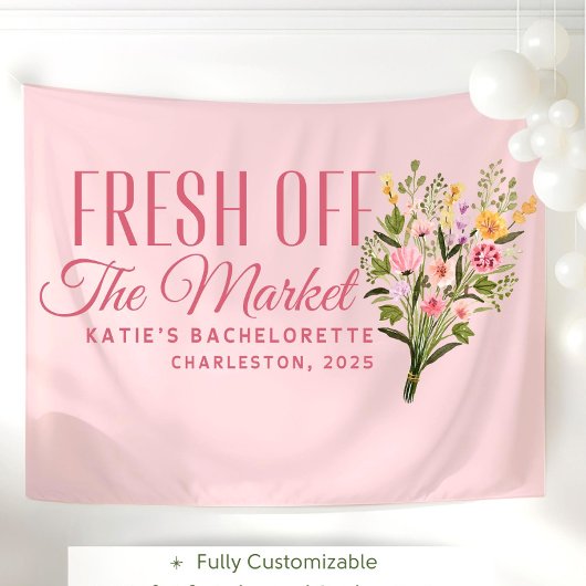 Fresh Off the Market Banner Custom She's Fresh Off タペストリー
