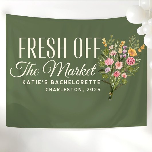 Fresh Off the Market Banner Custom She's Fresh Off タペストリー