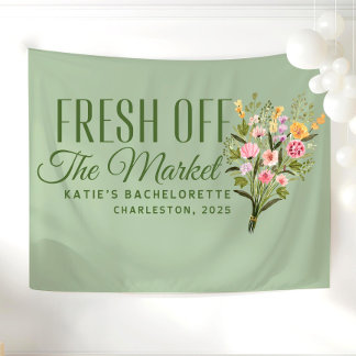 Fresh Off the Market Banner Custom She's Fresh Off タペストリー