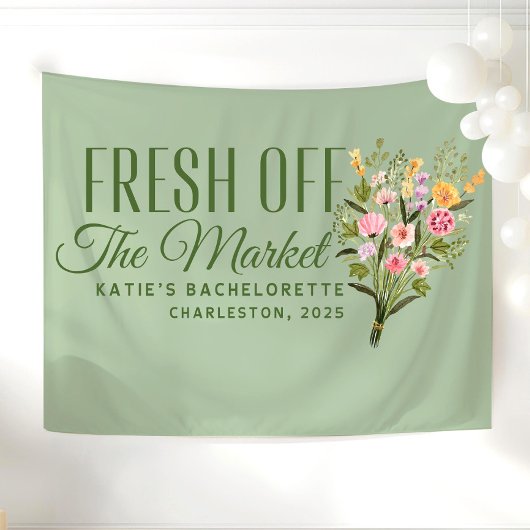 Fresh Off the Market Banner Custom She's Fresh Off タペストリー