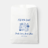 Fresh Off The Market Blue Hand Drawn Bridal Shower フェイバーバッグ (正面)