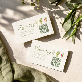 Fresh Off The Market Bridal Registry QR code エンクロージャーカード