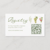 Fresh Off The Market Bridal Registry QR code エンクロージャーカード (正面)