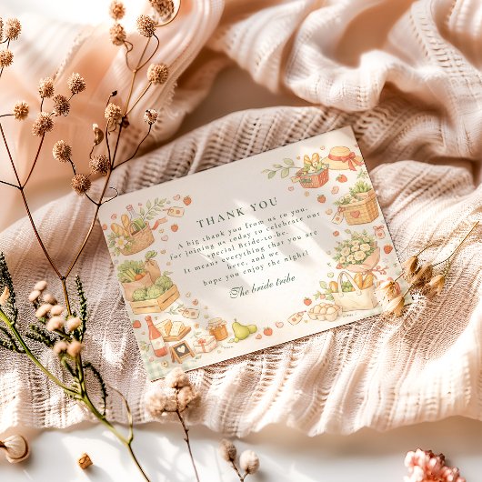 Fresh Off The Market Bridal Shower サンキューカード