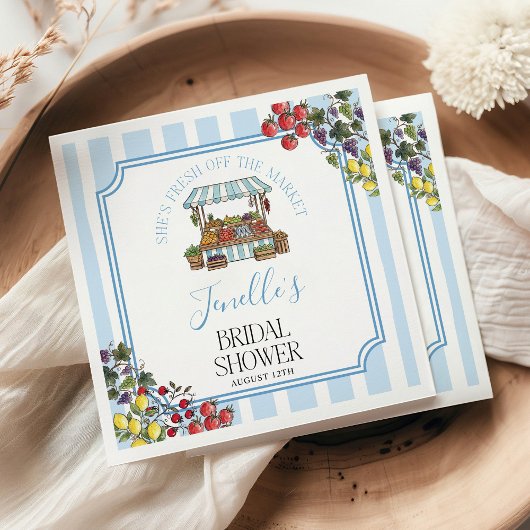 Fresh Off The Market Bridal Shower スタンダードカクテルナプキン