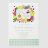 Fresh Off The Market Bridal Shower ベラム紙招待状 (正面)