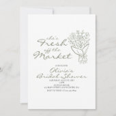 Fresh off the Market Bridal Shower 招待状 (正面)