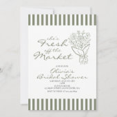 Fresh off the Market Bridal Shower 招待状 (正面)