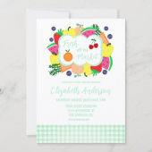 Fresh Off The Market Bridal Shower 招待状 (正面)