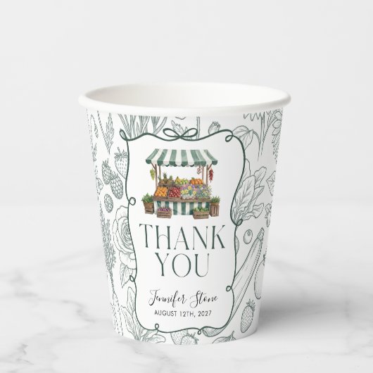 Fresh Off The Market Bridal Shower 紙コップ (正面)