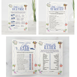 Fresh Off the Market Bridal Shower 4 Games card 招待状