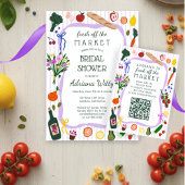FRESH OFF THE MARKET Bridal Shower CUSTOM QR Code 出欠カード