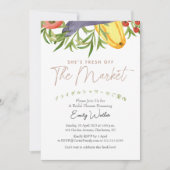 Fresh Off the Market Bridal Shower Farm Vegetables 招待状 (正面)