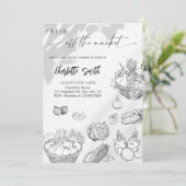 Fresh Off The Market Bridal Shower-Farmer’s Market 招待状 (スタンド正面)