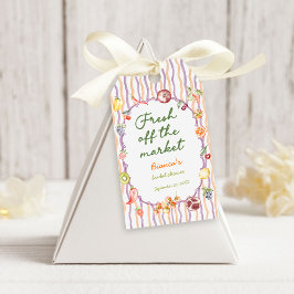 Fresh Off The Market Bridal Shower Favor Tags ギフトタグ