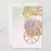 Fresh Off the Market Bridal Shower Flower Cart 招待状 (裏面)
