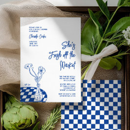 Fresh Off The Market Bridal Shower Hand Drawn 招待状