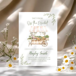 Fresh off the Market Bridal Shower Invitation  招待状
