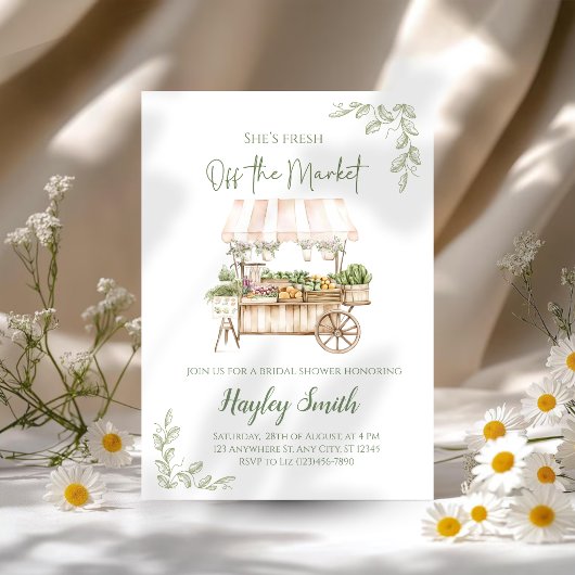 Fresh off the Market Bridal Shower Invitation  招待状