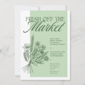“Fresh Off the Market” Bridal Shower Invitation 招待状 (正面)