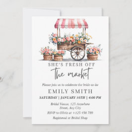 Fresh Off The Market Bridal Shower Invitation Temp 招待状