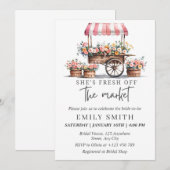 Fresh Off The Market Bridal Shower Invitation Temp 招待状 (正面/裏面)