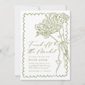 Fresh Off the Market Bridal Shower Invitation Temp 招待状 (正面)