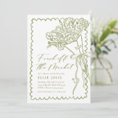 Fresh Off the Market Bridal Shower Invitation Temp 招待状 (スタンド正面)