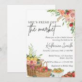 Fresh Off The Market Bridal Shower Invitation Temp 招待状 (正面/裏面)