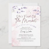 Fresh Off the Market Bridal Shower Lavender Pink 招待状 (正面)