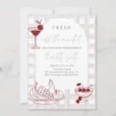 Fresh Off The Market Bridal Shower Party 招待状 (正面)