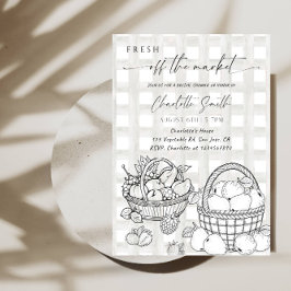 Fresh Off The Market Bridal Shower Party 招待状