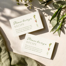 Fresh Off The Market Bridal Shower recipe エンクロージャーカード