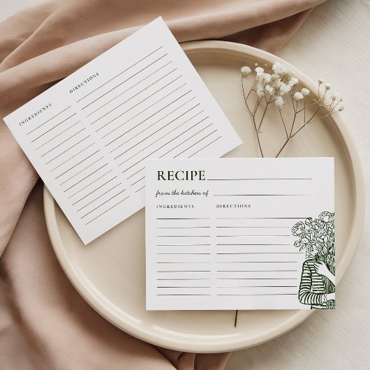 Fresh Off The Market Bridal Shower Recipe Card