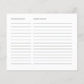 Fresh Off The Market Bridal Shower Recipe Card (裏面)