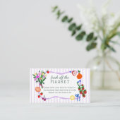 FRESH OFF THE MARKET Bridal Shower Recipe Request エンクロージャーカード (スタンド正面)
