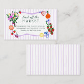 FRESH OFF THE MARKET Bridal Shower Recipe Request エンクロージャーカード (正面/裏面)