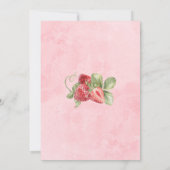 Fresh Off the Market Bridal Shower Strawberry Red 招待状 (裏面)