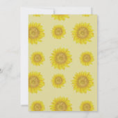 Fresh Off the Market Bridal Shower Sunflower 招待状 (裏面)