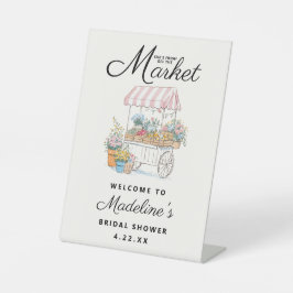 Fresh Off The Market Bridal Shower Tabletop Sign 台座サイン