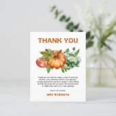 Fresh Off The Market Bridal Shower Thank You Card  (スタンド正面)