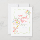 Fresh Off The Market Bridal Shower Thank You Card サンキューカード (正面)