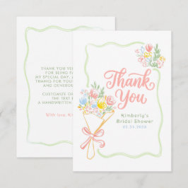 Fresh Off The Market Bridal Shower Thank You Card サンキューカード