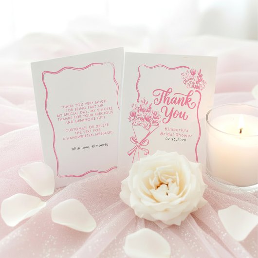 Fresh Off The Market Bridal Shower Thank You Card サンキューカード