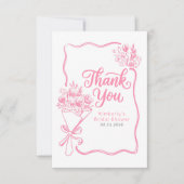 Fresh Off The Market Bridal Shower Thank You Card サンキューカード (正面)