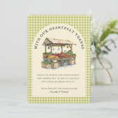 Fresh Off the Market Bridal Shower Thank You Card 招待状 (スタンド正面)