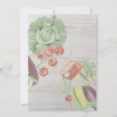 Fresh Off the Market Bridal Shower Vegetable Heart 招待状 (裏面)