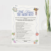 Fresh Off the Market Bridal Shower Wedding 4 Games 招待状 (裏面)