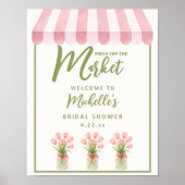 Fresh Off The Market Bridal Shower Welcome Sign ポスター (正面)